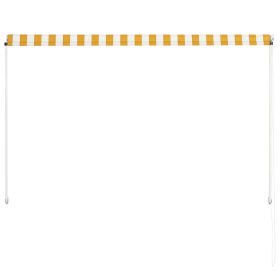 vidaXL Retractable Awning 200x150 cm Yellow and White