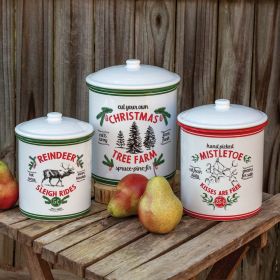 Set of Three Holiday Storage Containers