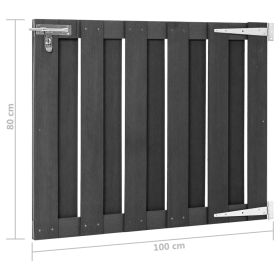 vidaXL Garden Gate WPC 39.4"x31.5" Gray