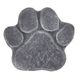 Dog Pawprint Memorial Stone DIY Lettering Dog Grave Marker Pet Monument for Outdoor Lawn Patio Rock Grey