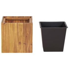 vidaXL Garden Raised Bed Pot 13.2"x13.2"x13.2" Solid Acacia Wood