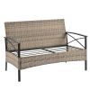 Patio Furniture, Outdoor Furniture, Seasonal PE Wicker Furniture, 4 Set Wicker Furniture With Black Metal Table