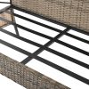 Patio Furniture, Outdoor Furniture, Seasonal PE Wicker Furniture, 4 Set Wicker Furniture With Black Metal Table