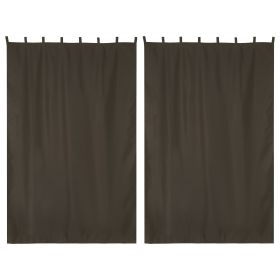 2 pcs W54xL84in Outdoor Patio Curtain/Coffee Liqueur