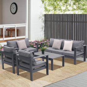 5 piece Aluminum Outdoor Patio Conversation Set