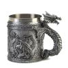 Premium Stainless Steel Dragon Design Mug - Unique Fantasy Drinkware