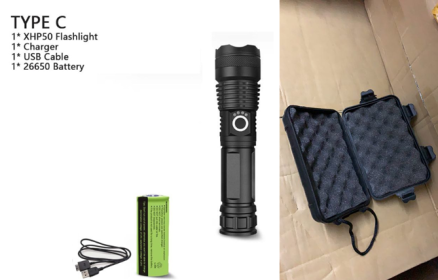 XHP70.2 Powerful Usb Led Flashlight (Option: P50 set B-AU)